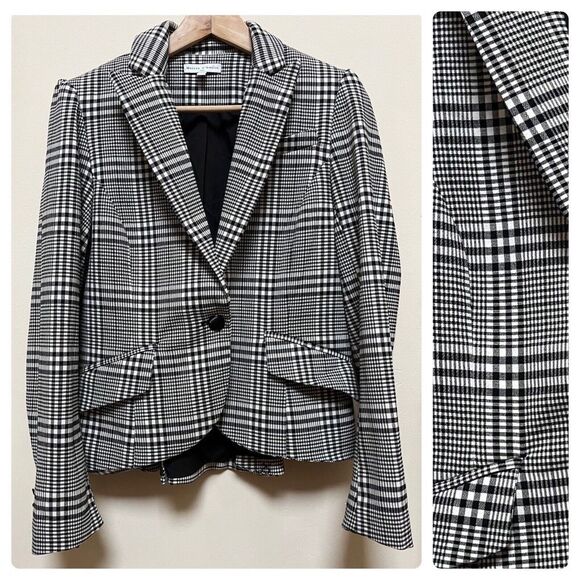 Maison d' Amelie Gingham Plaid One Button Pocket Blazer Size Medium - Picture 16 of 16